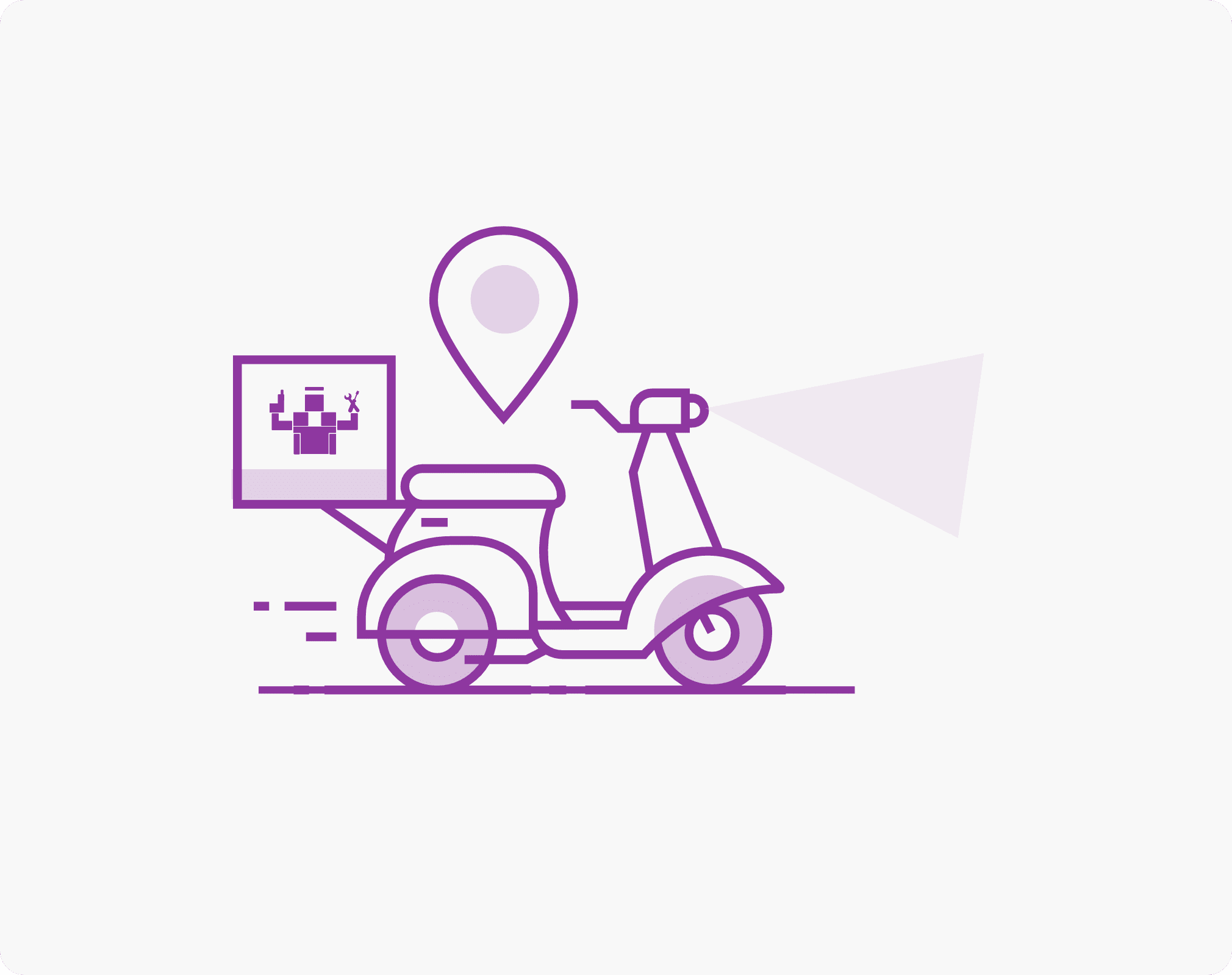 Representative illustration of the two-wheeler used by Fixerman for free pickup and delivery