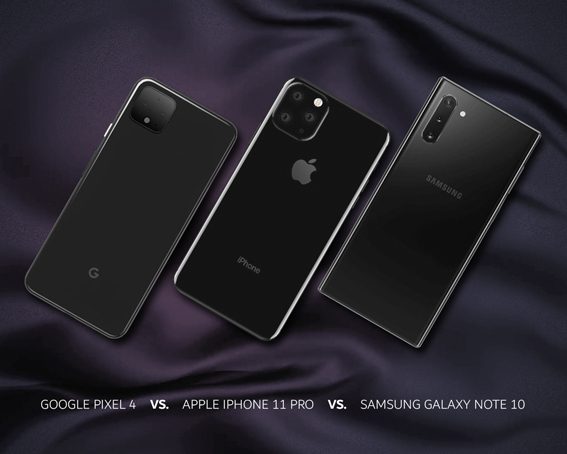 iphone 11 pro vs google pixel 4 and samsung galaxy note 10 dubai