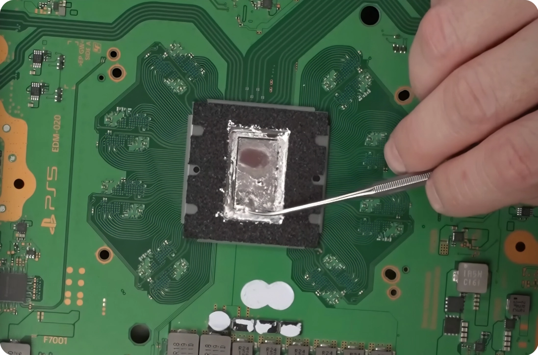 PS5 liquid metal oxidation (dry-spot) issue repair